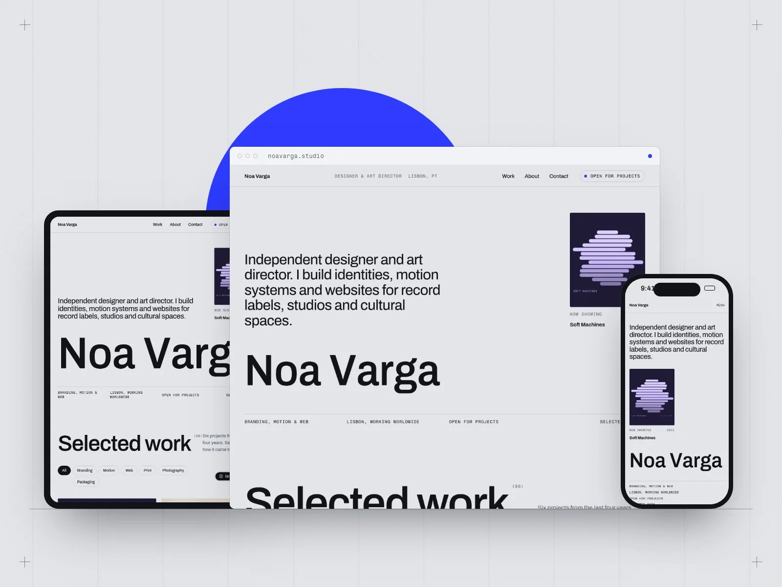 Noa Varga on desktop, tablet and phone